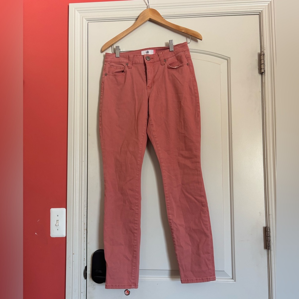 CABI Women's Pink Jeans. Curvy Skinny. Size 6